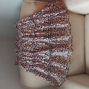Wild Fable Floral Skater Skirt - Black and Pink M